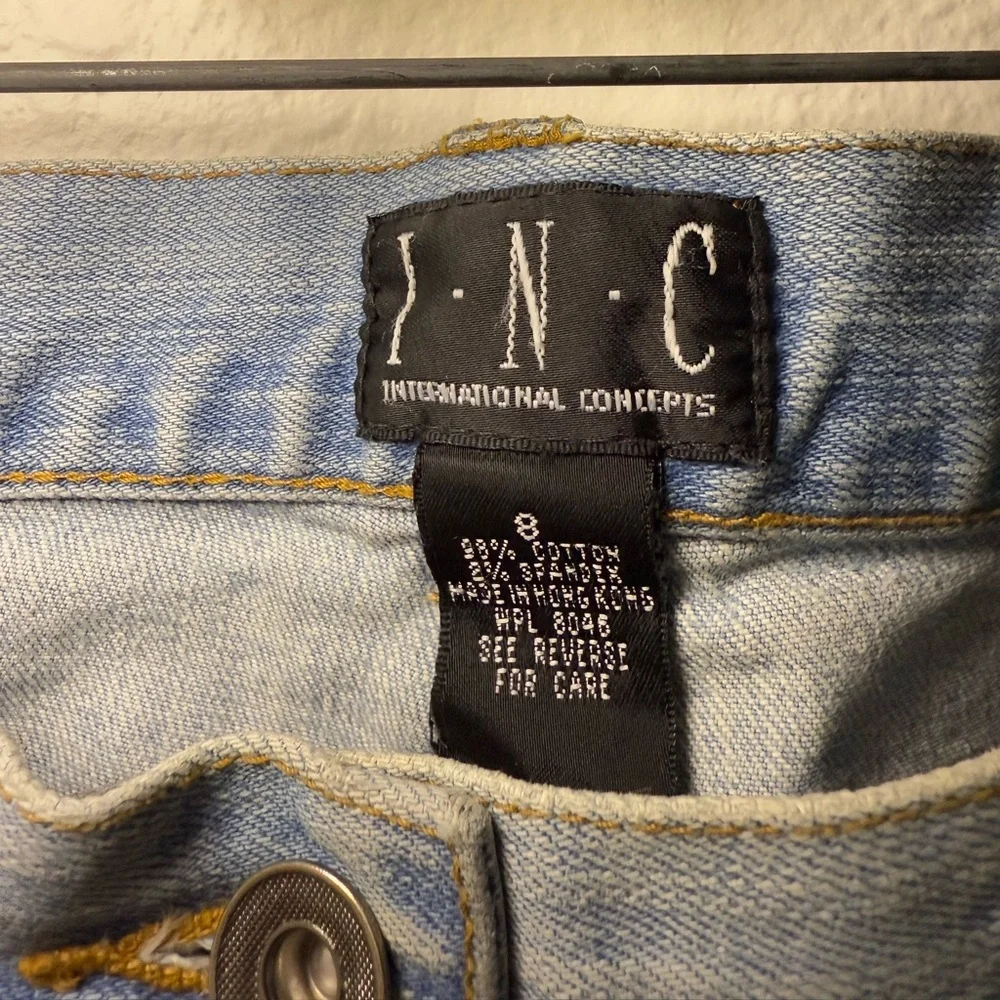 INC International Concepts Bootcut Jeans with Embroidered Leg Detail - Picture 7 of 11